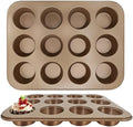 Satax Muffin Pan for Baking, Nonstick Cupcake Tin 12 Cup,sets of