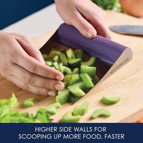 Rachael Ray Stainless Steel Pastry Scraper, Purple