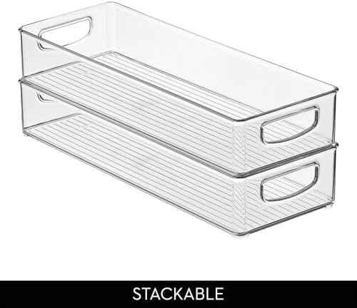 iDesign Slim Extra Long Clear Storage Bin