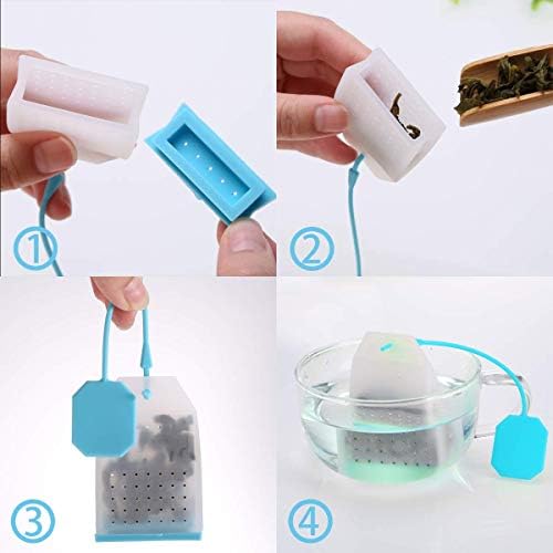 6 Pack Silicone Tea Infuser, Reusable Tea Bags Tea Strainer Filter Tea