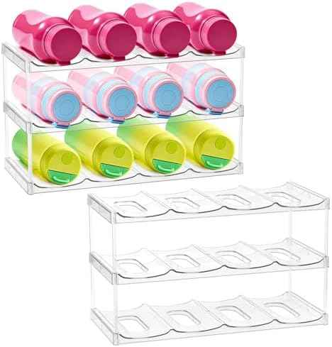 acDesign 2PCS 3 Tier Stackable Water Bottle Organizer, Large