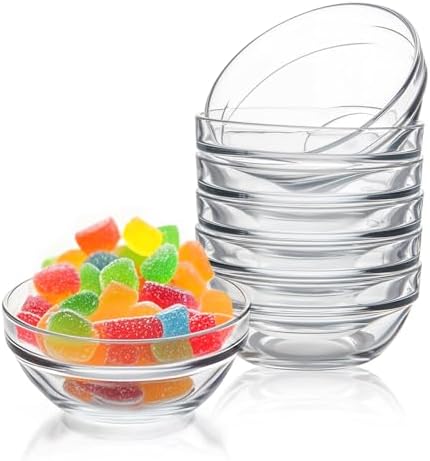 3.5in 4oz Small Glass Bowls, Mini Glass Containers, Ramekins, Prep