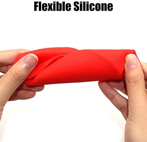 Silicone Mini Round Cake Molds, 4 Inch, Red, Set of 6