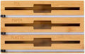 Honey-Can-Do Bamboo Wrap Organizer with Safety Cutter — 3-in-1 Drawer Holder for Aluminum Foil, Wax & Parchment Paper, and Plastic Wrap (Fits 12" Rolls)