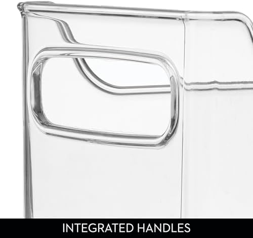 iDesign Stackable Plastic Pantry Bin with Handles, Clear