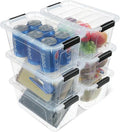 EOENVIVS Plastic Storage Bins with Lids, 6 Pack, 6.7 Quart