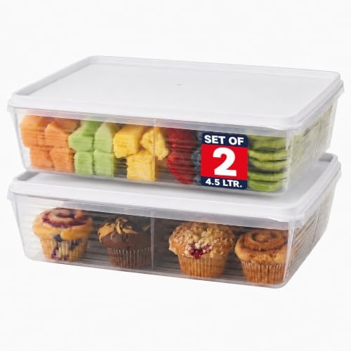 SIGNORA WARE 4.5L Plastic Containers with Lids, Set of 2