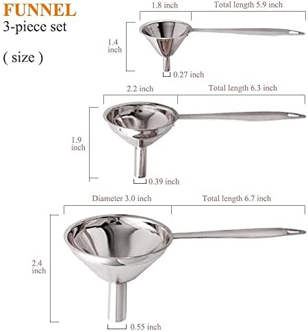 Small Funnels for Filling Bottles Stainless Steel Kitchen Funnels