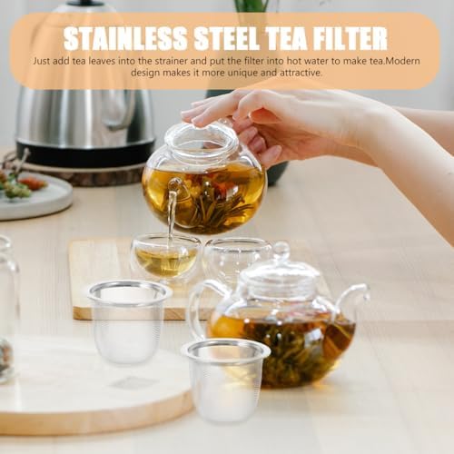Luxshiny Tea Filter Stainless Steel Set of 8 5.80X5.80X5.00cm/2.28X2.