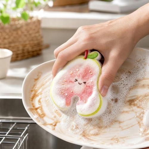 Fruit Shaped Dishwashing Sponge Scrubber