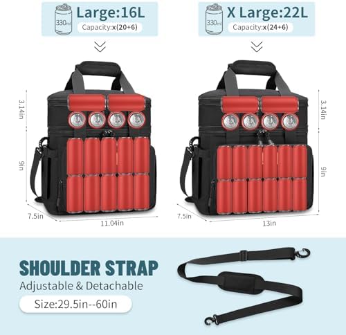 HSHRISH Lunch Box & Lunch Bag for Men - Tactical Expandable Cooler Bag