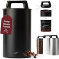 KIVY Vacuum Coffee Canister - Push Lid Preserves Coffee Aroma & Oil
