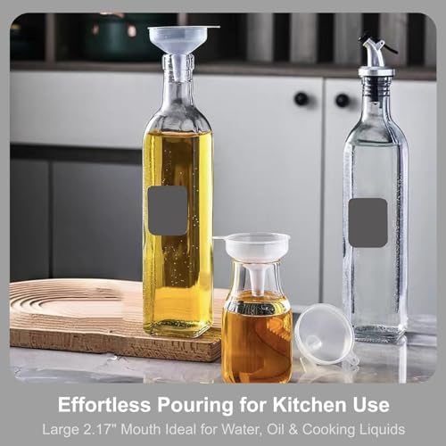 9Pcs Small Funnel with 2Pcs Droppers Set Tiny Mini Funnels for Kitchen