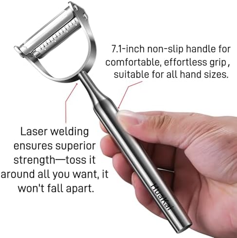 2 in 1 Stainless Steel Julienne Vegetable Peeler