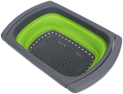 RiToEasysports Collapsible Colander, Plastic Silicone Over The Sink