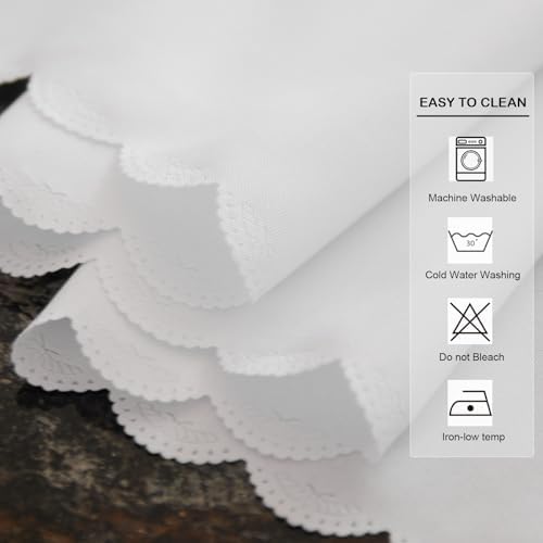 Oval White Tablecloth 60 x 84 Inch