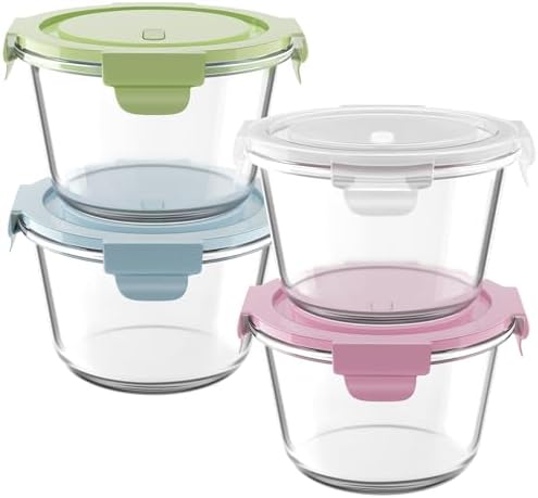 16 oz Glass Food Storage Containers with Lids