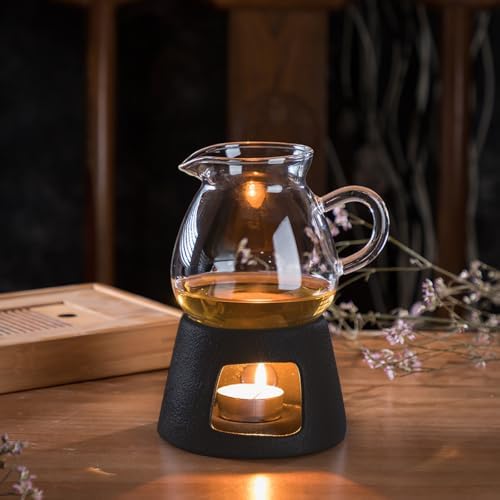 Ceramic Tea Warmer Teapot Heater with Coarse Cup for Tabletop