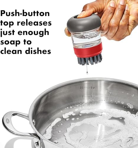 OXO Outdoor Soap Dispensing Dish Brush with Storage Case