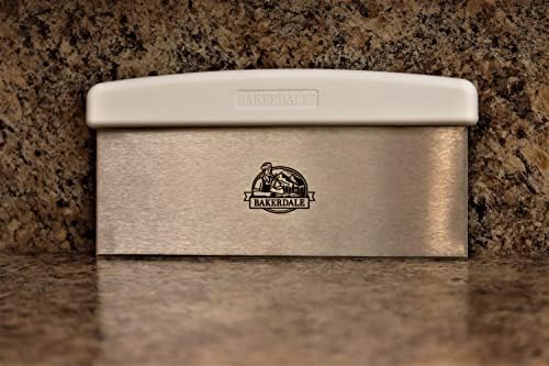 Bakerdale Bench Dough Scraper, 10-inch Stainless Steel Blade