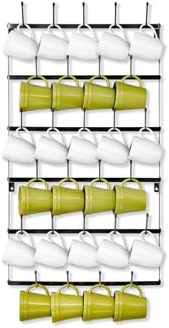 Sorbus Wall Mug Rack, Coffee Mug Display for Coffee Station