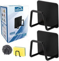 2-Piece Stainless Steel Kitchen Sink Sponge Holders, Black