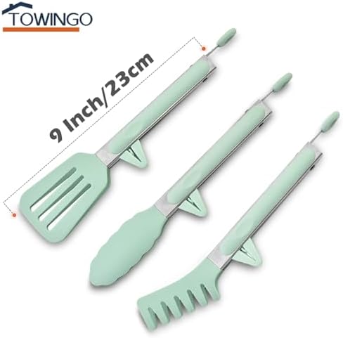 Kitchen Serving Tongs, 9 Inch, 3Pcs