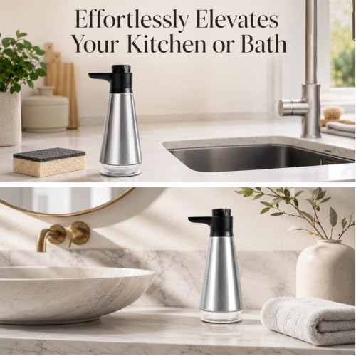 Stainless Steel Soap Dispenser with Adjustable Output