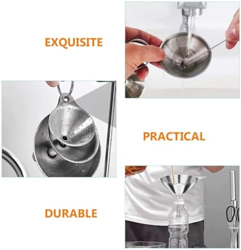 Stainless Steel Funnel Set, Three Sizes for Kitchen Liquid Transfer