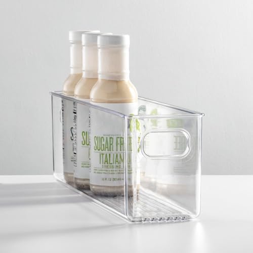 mDesign Plastic Kitchen Organizer - Storage Holder Bin with Handles