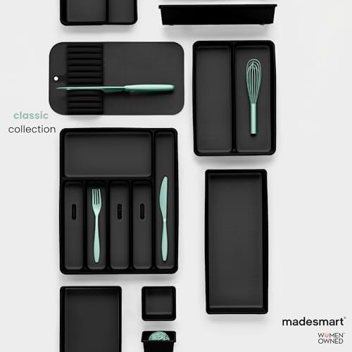 madesmart Classic In Drawer Knife Mat, 11 Knives, Grey