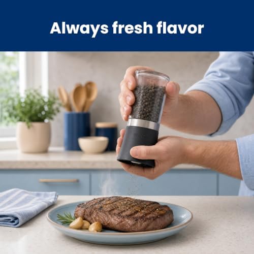 GoodCook Salt & Pepper Grinder Mill Set of 2, Black