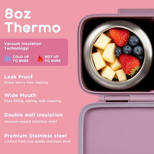 JXXM Lunch Box for Kids With 8oz Soup Thermo, Leak-proof Lunch