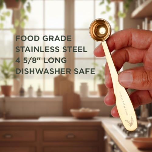 Golden Stainless Steel Matcha Measuring Spoon 1 Gram (1/2 Teaspoon)