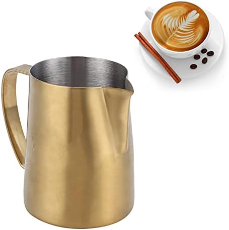 Milk Frothing Pitcher 20 oz, 304 Stainless Steel Latte Art Pitcher