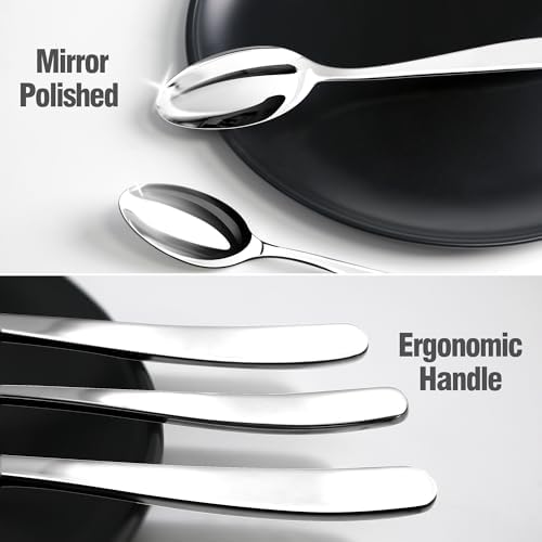 18/10 Silverware Set for 8, 40 Piece Stainless Steel Flatware Set Cutlery