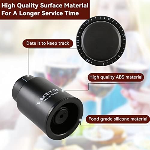 [2 PACK] Wine Bottle Stoppers,Real Vacuum Stoppers,Reusable Wine