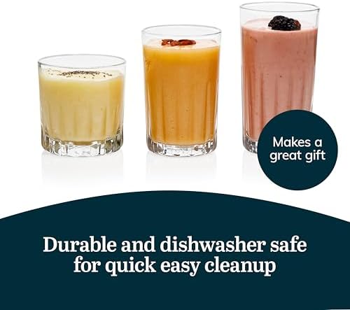 Libbey Brockton Tumbler, Juice and Glasses Drinking Set, Clear