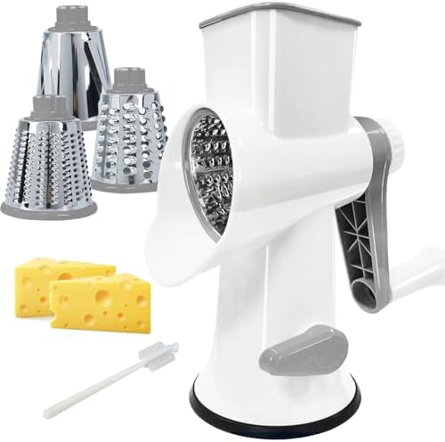 Multifunctional Rotary Cheese Grater with Handle