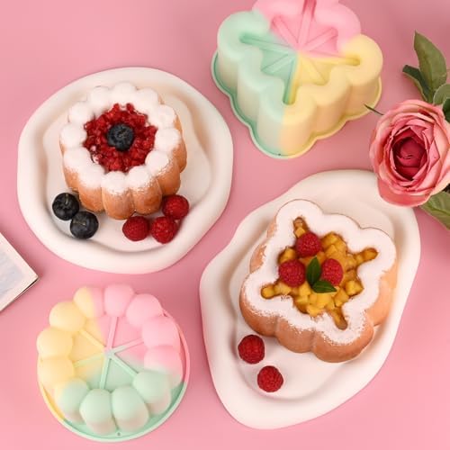 Actvty 4 Inch Silicone Cake Pans, Mini Cake Molds, Bento Cake Mold