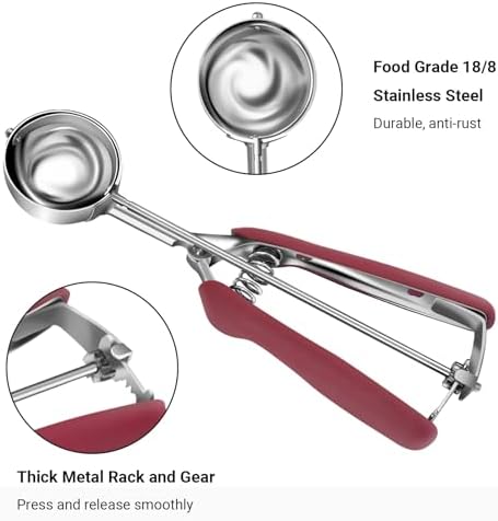 Cookie Scoop Set, Cookie Scoops for Baking Set of 3, Stainless Steel