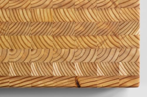 Larch Wood Canada End Grain Cutting Board, 17-3/4 x 13-1/2 Inches