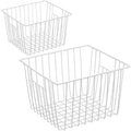 iPEGTOP Deep Refrigerator Freezer Baskets, Large Household Wire