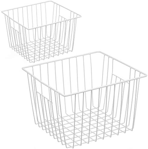 iPEGTOP Deep Refrigerator Freezer Baskets, Large Household Wire