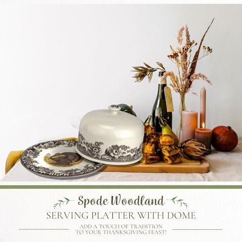 Spode Woodland 2 Piece Serving Platter with Dome