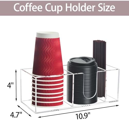 Acrylic Countertop Coffee Cup Holder