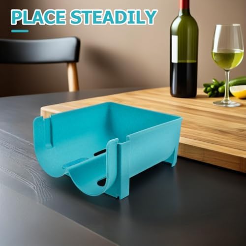 Stackable Can Storage Rack for Refrigerator and Pantry, Blue Plastic