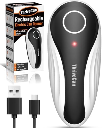 Rechargeable Electric Can Opener, Black