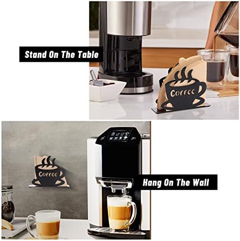ELLDOO Coffee Filter Holder, Metal Wall Mounted Cone Coffee Filter