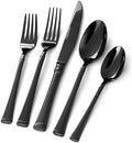 20-Piece Black Silverware Set,Service for 4,18/10 stainless steel